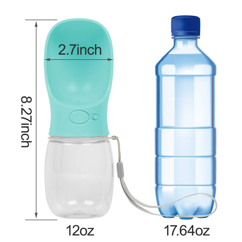 [Australia] - KINTEN Dog Water Bottle, Portable Dog Water Dispenser with Drinking Bowl, Leak-Proof Water Bottle for Pets Walking, Traveling, Hiking Blue 