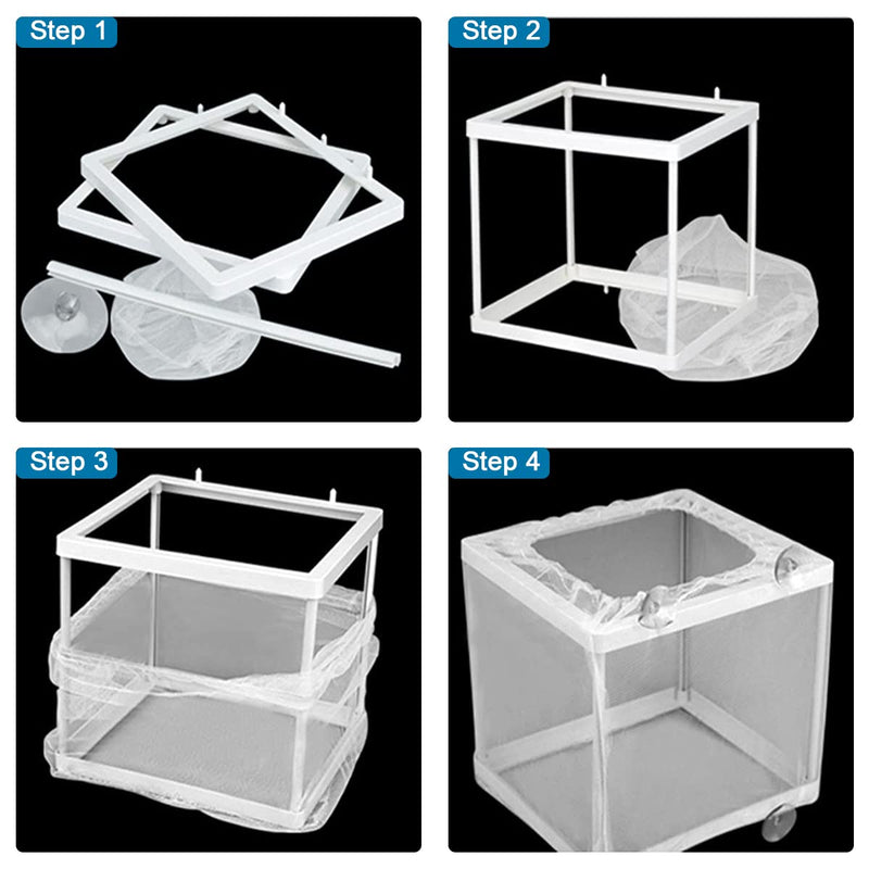 YYS 2 Pack Aquarium Fish Breeder Box, Fish Isolation Box, Hatching Box, Juvenile Fish Spawning Incubator, Water Isolation Net Hatchery with Incubator Mesh and 10 Suction Cup(Small Size,Big Size) - PawsPlanet Australia