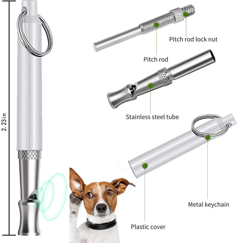 ROFAKU 2 Pack Dog Whistle to Stop Barking, Professional Ultrasonic Dog Whistles Puppy Training Tool with Lanyard - PawsPlanet Australia