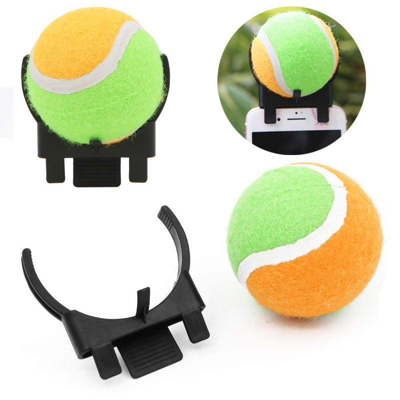 Geluode Pets Selfie Stick Clip Ball,6.5cm Tennis Phone Attachment for Dog Pet Agility Training Photo Ball Puppy Photographing Interaction Toy - PawsPlanet Australia