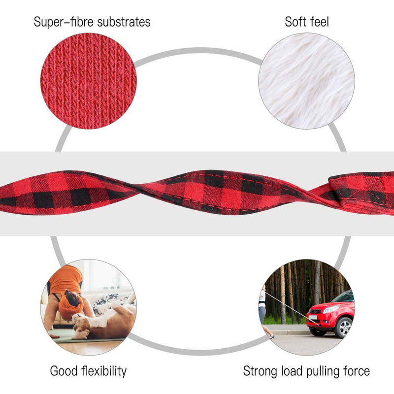 [Australia] - Mtliepte Plaid Dog Cat Collar Bowtie Heavy Metal Buckles Soft Comfy Adjustable Collar 3 Sizes S Red Plaid 