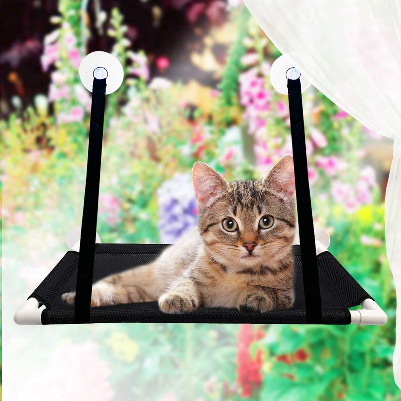 Cat Window Perch, Cat Hammock Window Seat, Perfect Window Sunny Seat Durable Big Pet Perch of Cats Hammock for Climbing Wall Cats, Space Saving and Safety Design, Cat Accessories Black - PawsPlanet Australia