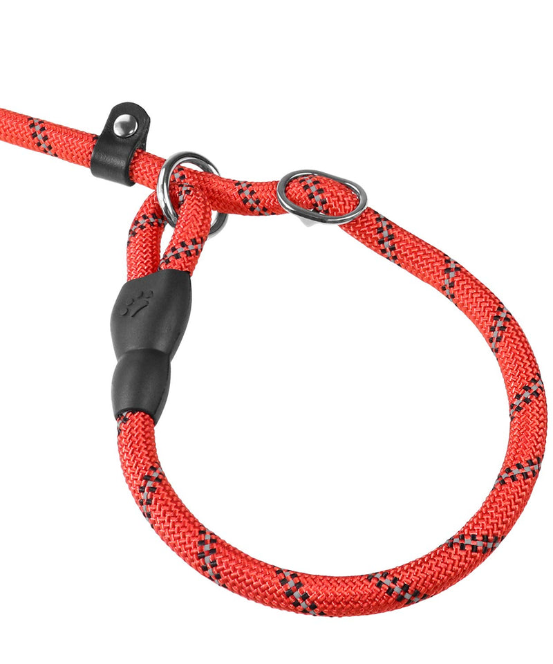 [Australia] - Joytale Slip Lead Dog Leash, Reflective Rope Training Leash with Comfortable Padded Handle for Small Medium Dogs,6 Feet 5/16" x 6ft Red 