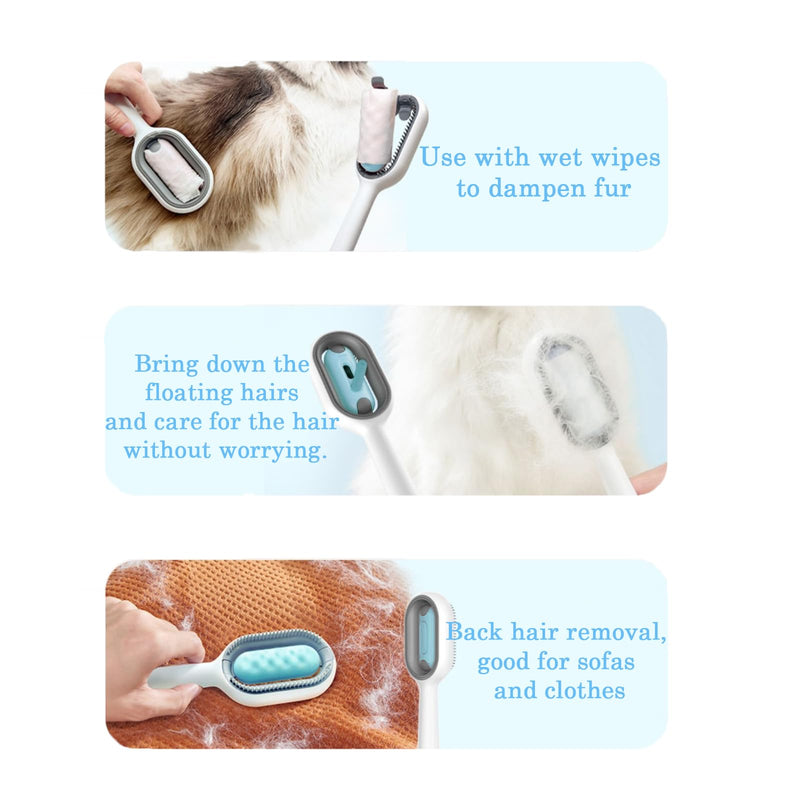 BSITSSS Pet Hair Removal Comb with Water Tank, Cat Brush with Water for Loose Undercoat for Dogs and Cats, Pet Hair Remover with Water Tank Ideal for Massage, Grooming and Hair Removal - PawsPlanet Australia