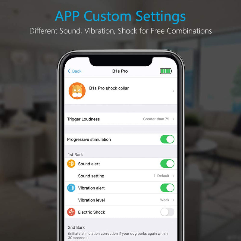 Dr.Trainer B1sPro Bark Collar with APP& Watch Control, Waterproof Dog Bark Collar with Barking Record, Humane Custom Settings and Progressive Mode for Small Medium Large Dogs - PawsPlanet Australia