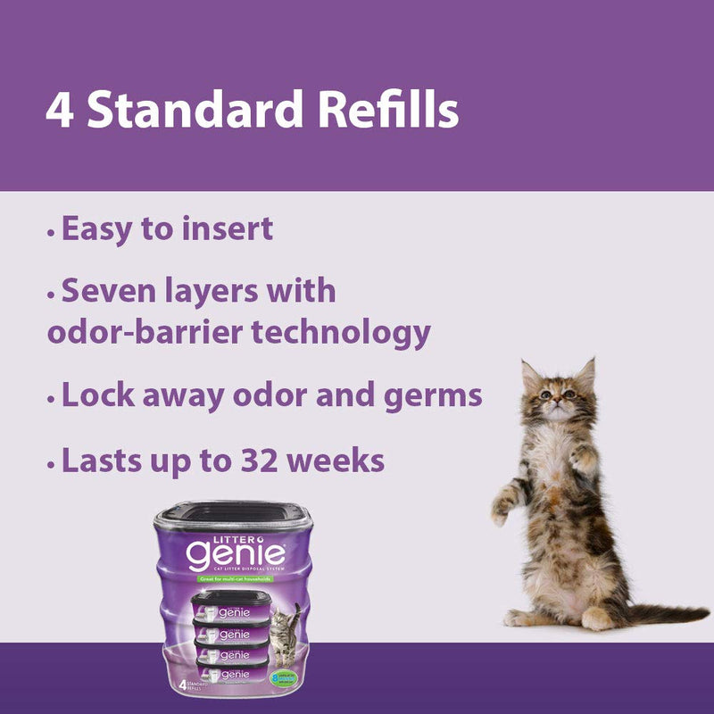 [Australia] - Litter Genie Standard Cat Litter Disposal System Refills 4 Pack Refill 