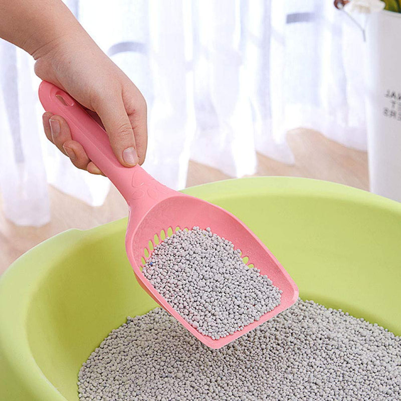 MOCOBO Cat Litter Scoop, Plastic Kitty Litter Pet Shovel Cat Dog Sand Sifter Poop Sieve Cleaning Tool with Food Feeder Shovel Scoop Set Easy to Clean 3 Pack - PawsPlanet Australia