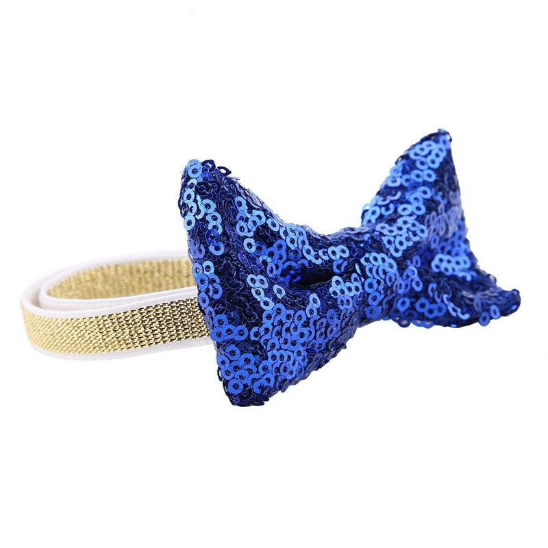 ASOCEA Pet Crown Hat Blingbling Bow tie Collar Dog Birthday Party Supplies for Small Medium Dogs Cats Kitten Puppy - Blue - PawsPlanet Australia