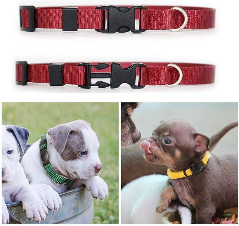 YANGDD Dog Collar, Puppy Collar, Adjustable Pet Collars, Small Nylon Dog Collar, with Safety Quick Release Buckle - PawsPlanet Australia