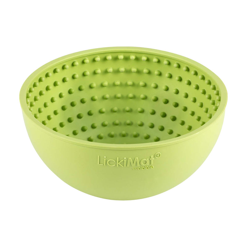 LickiMat Wobble, Dog Slow Feeder Bowl for Boredom and Anxiety Reduction; Perfect for Entertainment, Green - PawsPlanet Australia