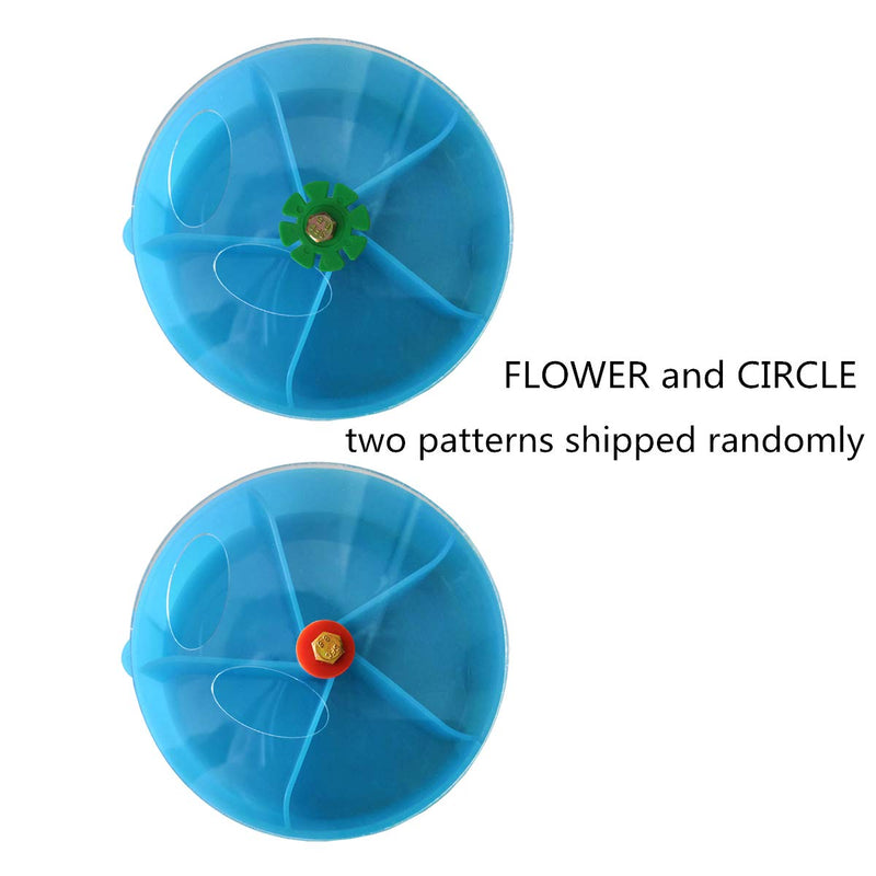 Bird Creative Foraging System Wheel Seed Food Ball Rotate Training Toy for Small and Medium Parrots Parakeet Cockatiel Conure BLUE - PawsPlanet Australia