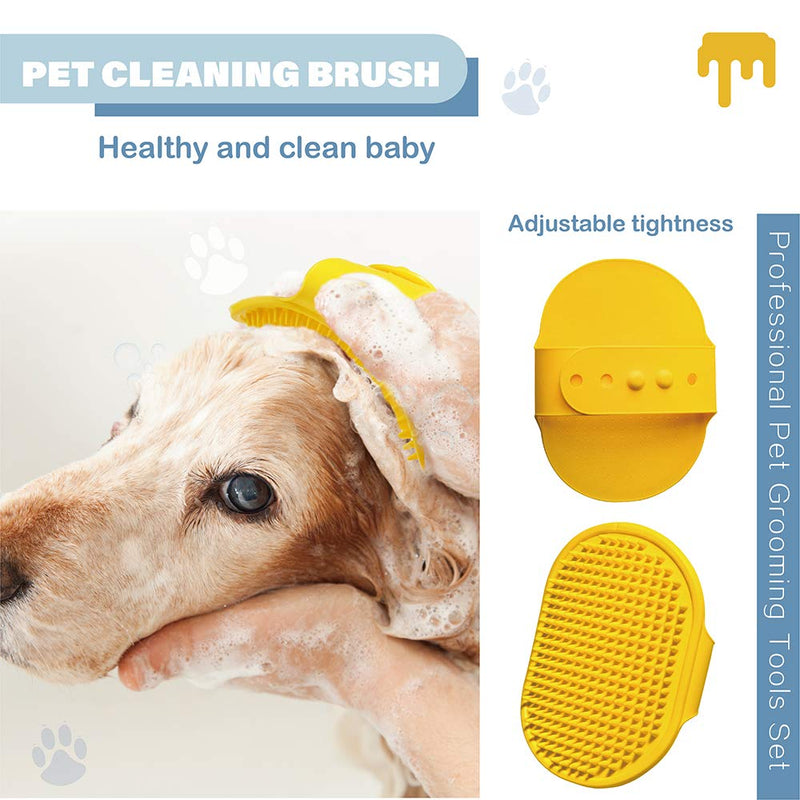 [Australia] - Self Cleaning Slicker Short Hair Dog Brush - Pets Grooming Brush for Dog and Cat - Professional Deshedding Brush for Small, Medium Dogs and Cats with Long Hair - Massages Particle Pet Grooming Comb 