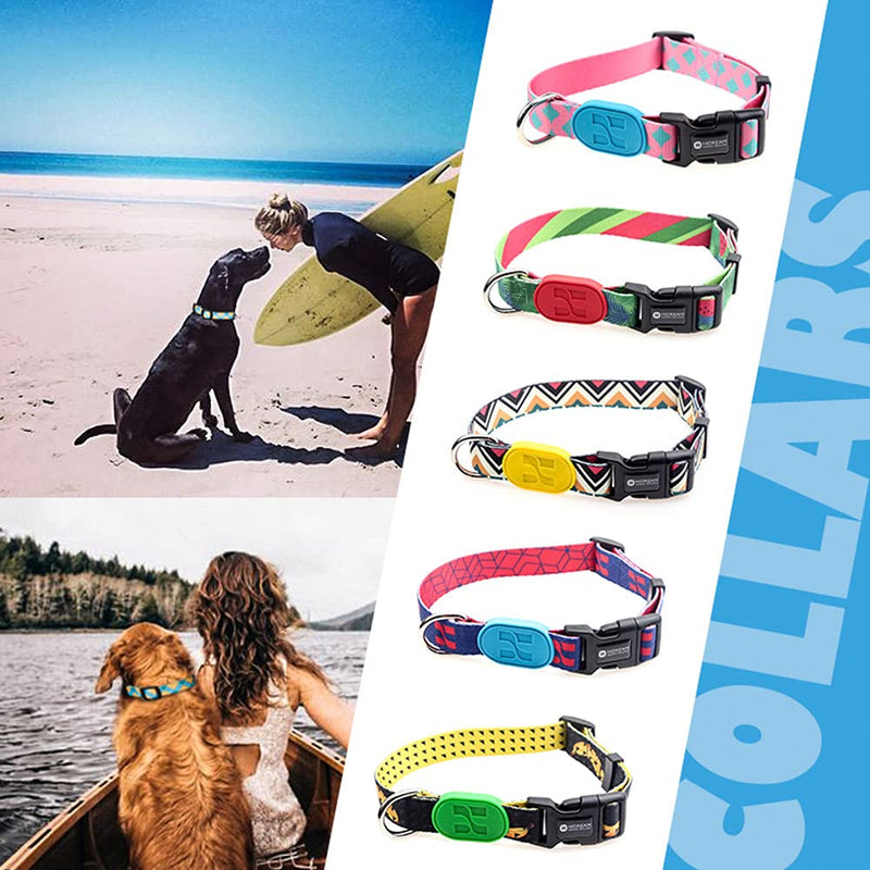 HiDREAM Small Dog Collar Lightweight Breathable Nylon Adjustable Pet Collar M Totem M 13.8"-20.9" - PawsPlanet Australia