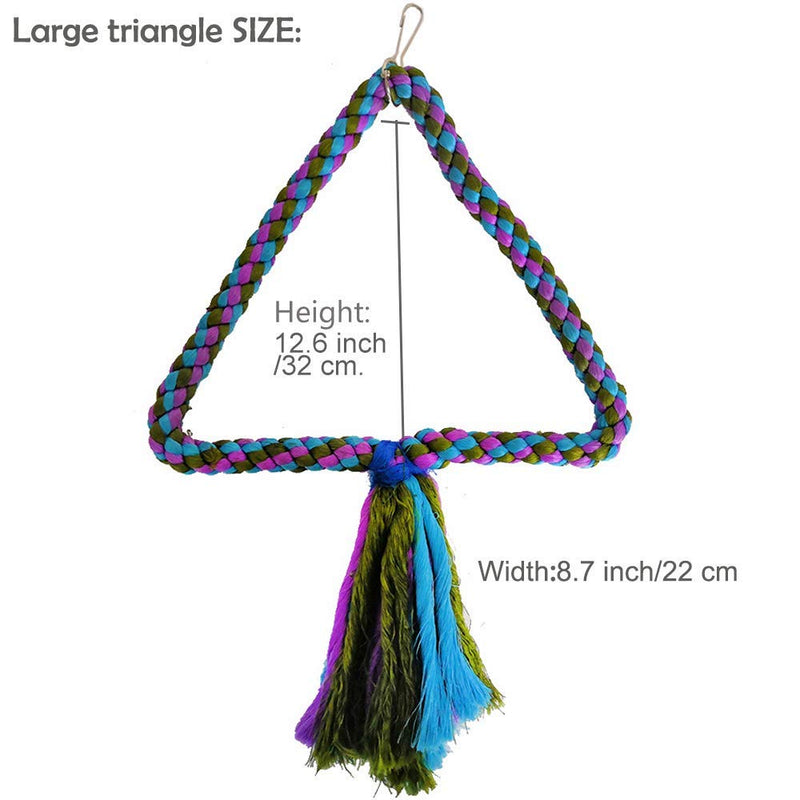 ZffXH Bird Rope Perch Cotton Comfy Parrot Swing Bungee Standing Climbing Chewing Toy [2 PCS] [01-Rope] - PawsPlanet Australia