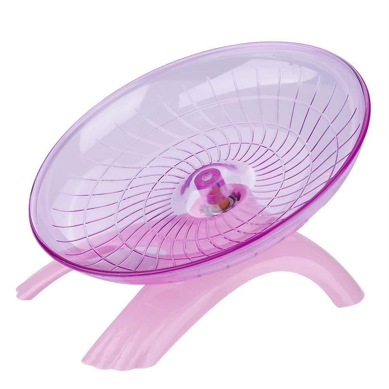 HEEPDD Silent Spinner, Mute Plastic Hamster Wheel Flying Saucer Wheel Translucent Exercise Wheel for Small Animals Hamsters Gerbils Guinea Pigs(Pink) Pink - PawsPlanet Australia