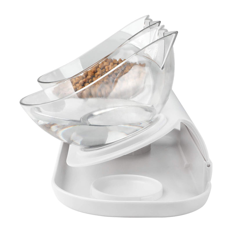 Cat bowls with stand cat food bowl with 15 ° incline angle personalised pet bowls feeding and watering supplies for cats - PawsPlanet Australia