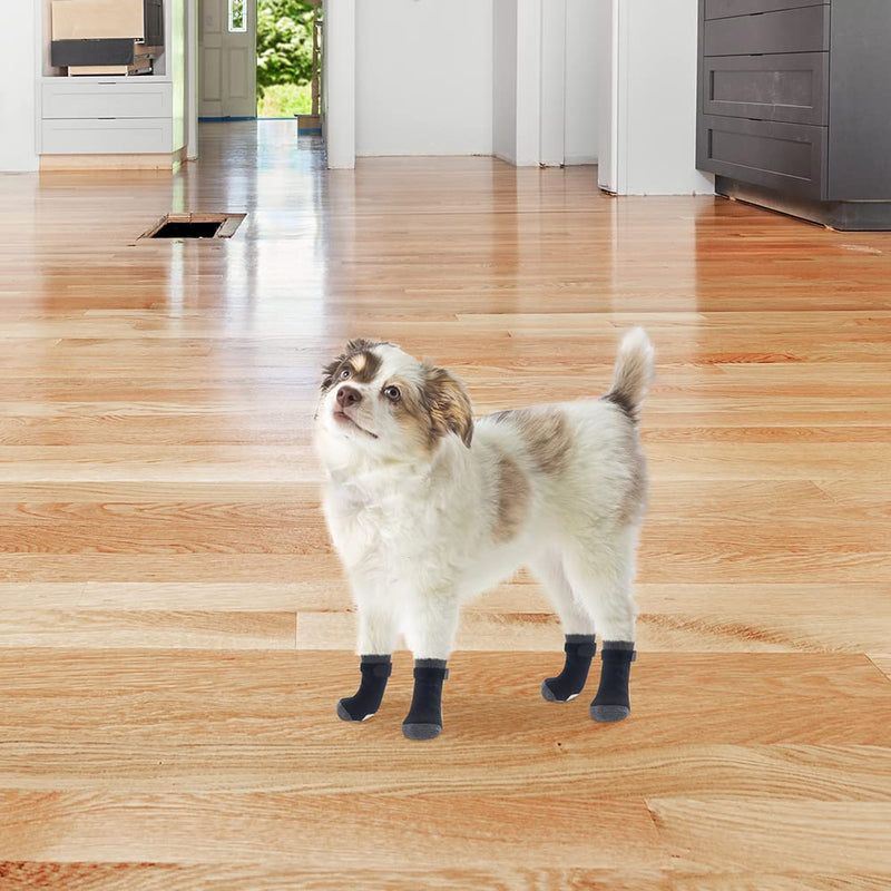 Anti-Slip Dog Socks - 3 Pairs of Breathable Dog Socks with Adjustable Strap, Pet Paw Protectors Traction Control for Indoor on Hardwood Floor Wear Small - PawsPlanet Australia