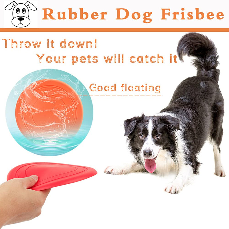 6 Pack Soft Frisbee Flying Disc,Dogs Training Interactive Toys,Lightweight Floating Saucer for Small to Medium Dog Outdoor Sport - PawsPlanet Australia