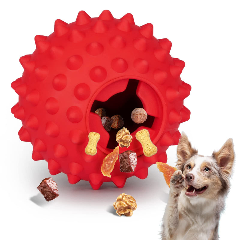 Apasiri Dog Balls Treat Dispensing Dog Toys, Dog Toys for Large Dogs, Dog Chew Toy, Dog Treat Ball, Natural Rubber Spiky Dog Puzzle Toys, Interactive Dog Toys, Dog Enrichment Toys, Christmas Dog Toys - PawsPlanet Australia