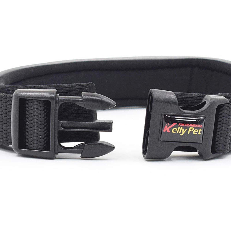 [Australia] - KLCW Basic Dog Collar, Reflective Dog Collar, Soft & Comfortable Dog Collar M black 
