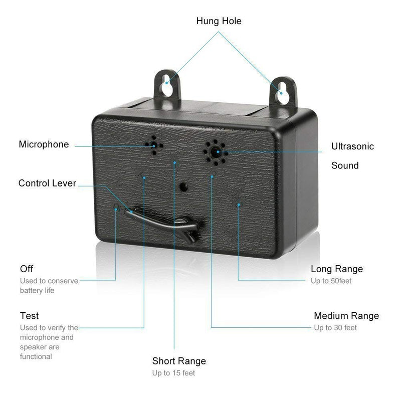 [Australia] - Upgrade Mini Bark Control Device, Outdoor Anti Barking Ultrasonic Dog Bark Control Sonic Bark Deterrents Silencer Stop Barking Bark Stop Repeller, No Bark Tool 