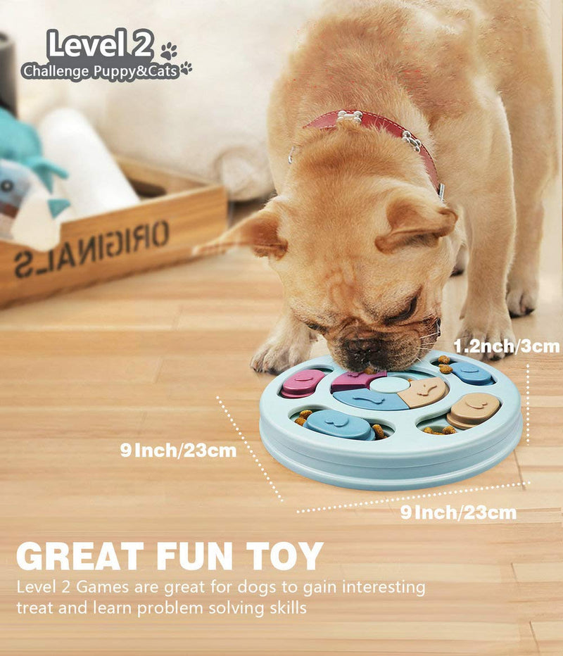 Dog Puzzle Toys Puppy, Puzzle Game Toy, Treat Dispenser for Dogs Training Funny Feeding, ABS Colorful Design Slow Feeder to Aid Pets Digestion (Blue) Blue - PawsPlanet Australia