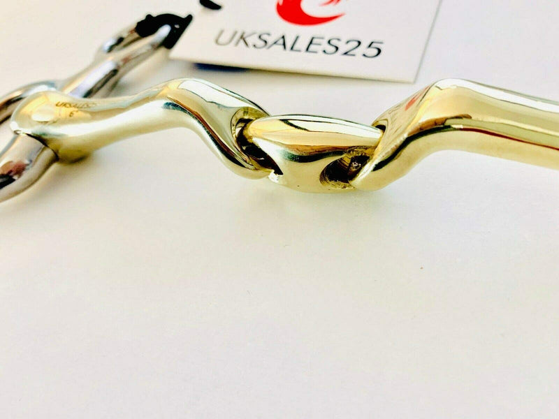 UKSALES25 Hanging Cheek Snaffle Bit Verbindend Angled with lozenge GS & SS (Horse Bits) (4.5) 4.5 - PawsPlanet Australia