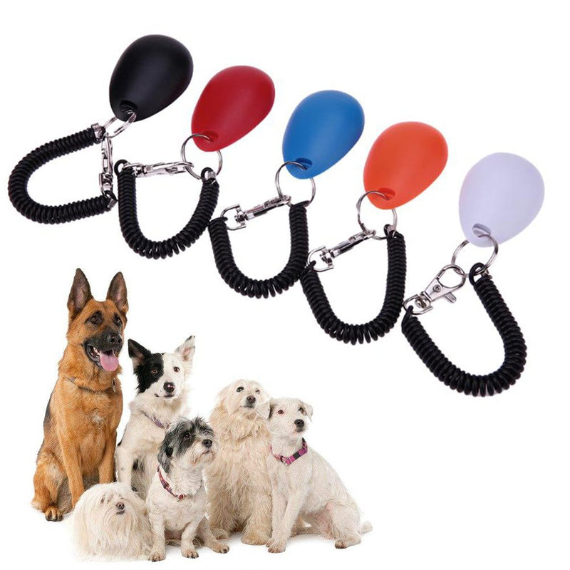 Rocutus 12 Pieces Colorful Pet Dog Training Clicker,Oval Pet Trainer Clicker with Wrist Strap,Pet Training Ring,Train Dog, Cat, Horse, Pets for Clicker Training - PawsPlanet Australia