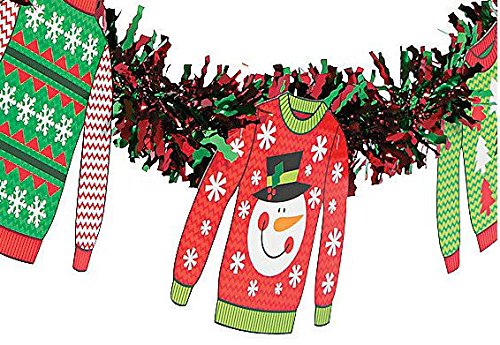 Ugly Sweater Party Set - Includes Ugly Sweater Tablecloth and Garland Banner - PawsPlanet Australia