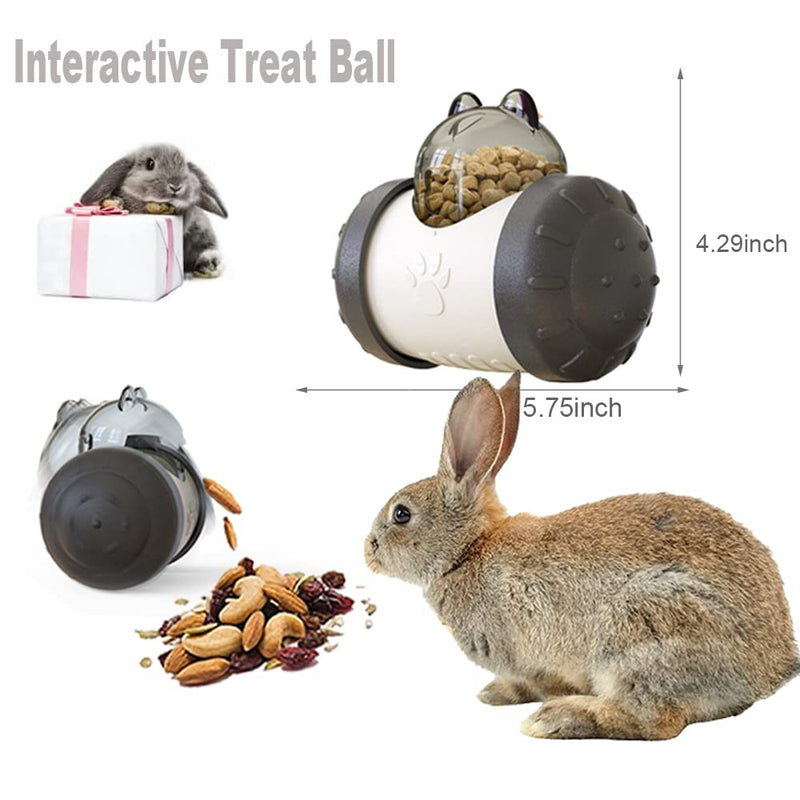 Interactive Treat Ball for Rabbits, Roll and Push, Use with Diced Carrot, Dried Herbs or Dried Fruit, Snack Toy Ball for Rabbits, Guinea Pigs, Chinchillas, Hamsters, Gerbils, Rat Ect¡­ Black - PawsPlanet Australia