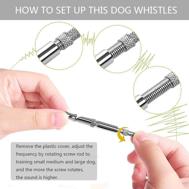 [Australia] - 2 Pack Dog Whistle for Stop Barking, Professional Ultrasonic Dog Whistles Puppy Bark Control Training Tool with Lanyard Black and White 