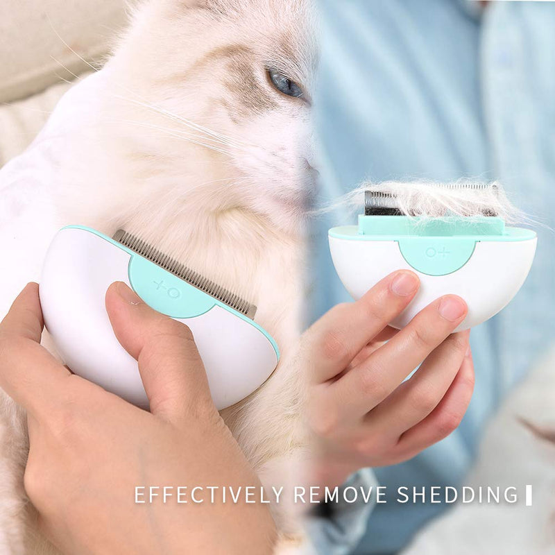 [Australia] - Marchul Cat Brush Set, Dog Cat Brush for Shedding and Grooming, Pet Massage Comb Green 
