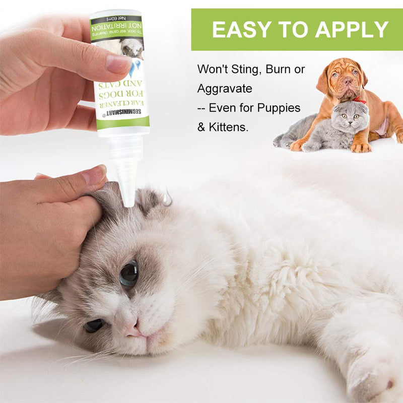 Dog Ear Cleaner, Ear Cleaner for Dogs and Cats, Pet Ear Cleaner for Removing Wax and Debris, Stop Itching, Head Shaking, Reduces Odor and Maintains Ear Cleanliness, Honeysuckle and Aloe Vera - PawsPlanet Australia