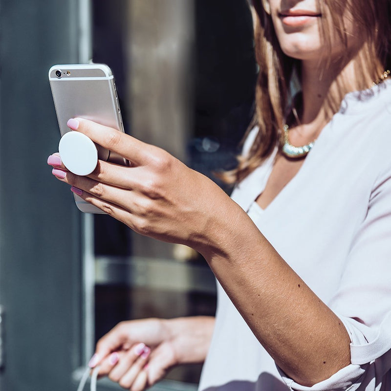 [Australia] - Agility Dog Bar Hopping Grey PopSockets Grip and Stand for Phones and Tablets Black 