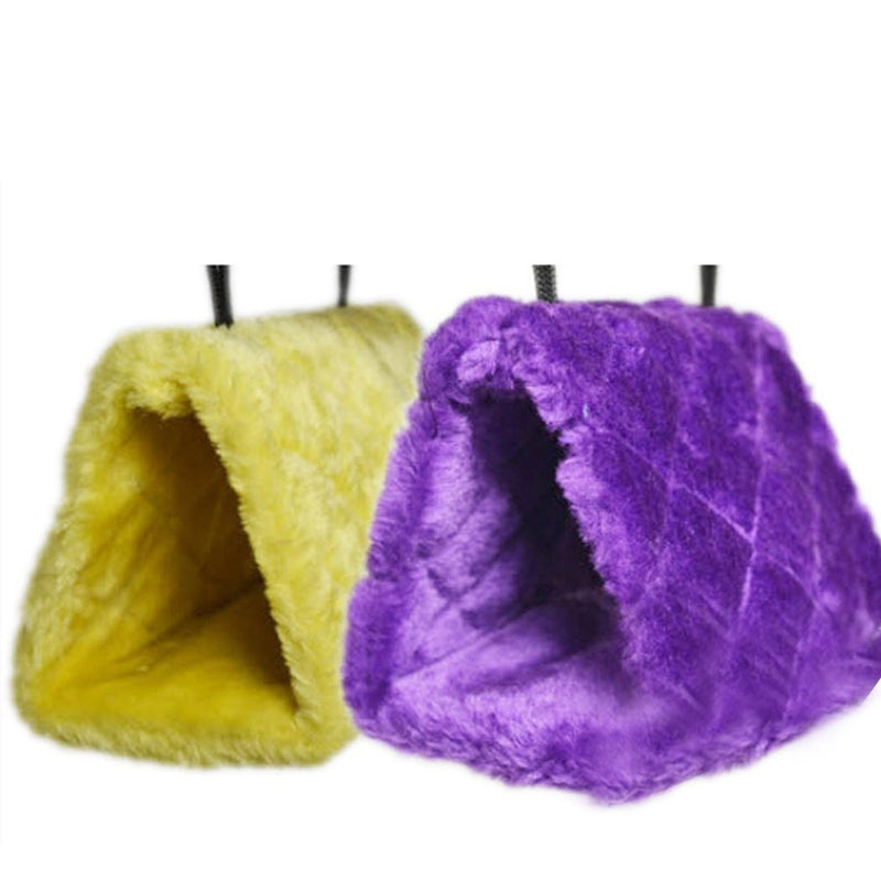 [Australia] - PIXNOR Bird Animal Plush Snuggle Hammock Hanging Snuggle Cave Happy Hut Hideaway - Size M (Yellow) Yellow 