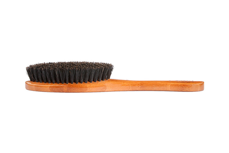 [Australia] - Bass Brushes | Luxury Grade Pet Brush | Shine & Condition | 100% Pure Premium Natural Bristle - Firm | Full Oval Design | Natural Bamboo Handle | Solid Finish | Bass Brushes Model #A15-DB 