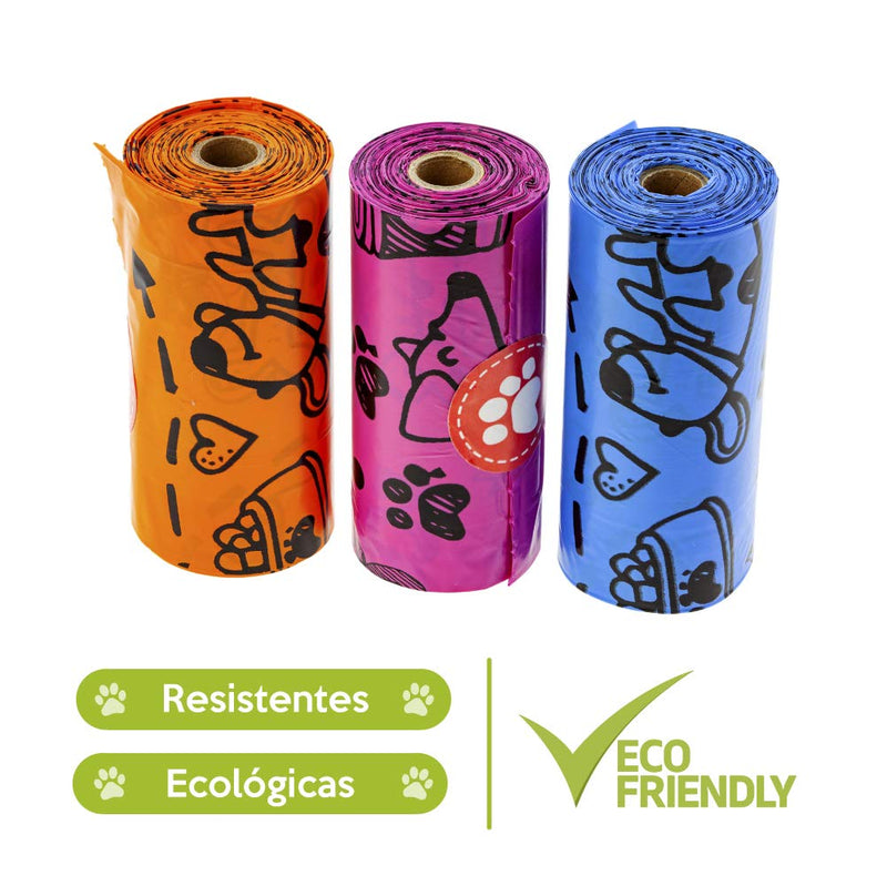 Dog waste bags with waste bag dispenser | Ecological dog poop bags for all breeds and sizes | Eco dog waste bags + linen bag holder Organic dog waste bags for resilient needs. 300 bags - PawsPlanet Australia