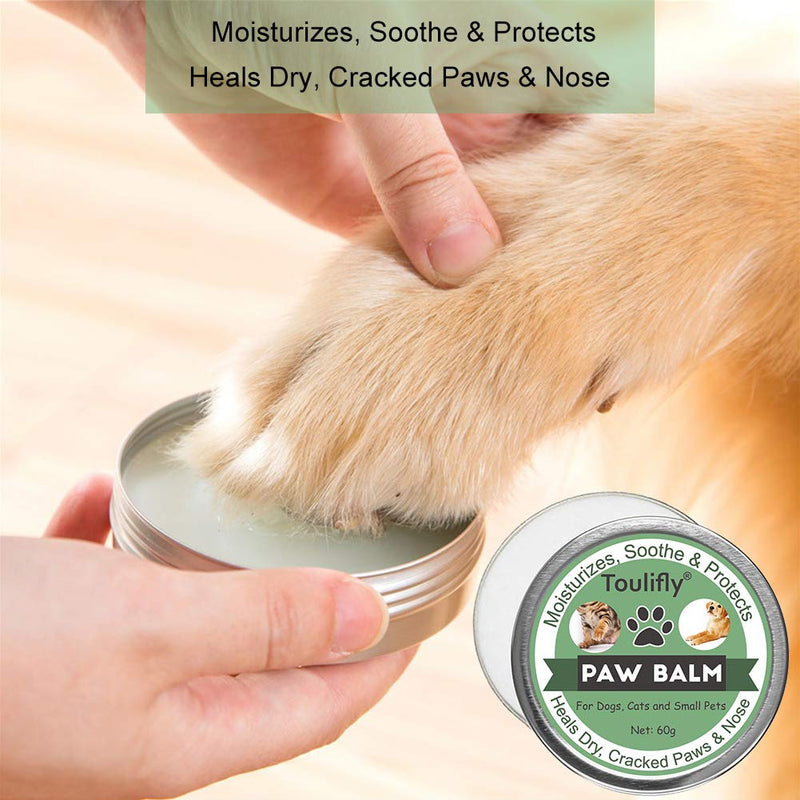 Toulifly Paw Balm for Dogs, Paw Soother, Paw and Nose Balm Wax for Dogs and Cats, Heals, Soothes, and Protects Cracked and Dry Paws and Noses 60 g (Pack of 1) - PawsPlanet Australia