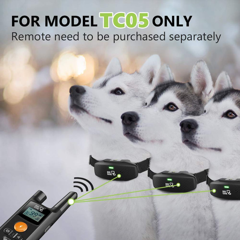 [Australia] - DOG CARE Dog Training Collar Receiver, TC05 Rechargeable Shock Collar Receiver, Rainproof Training Collar with Adjustable Collar Dog (15lbs-100lbs) (Remote Need to be Purchased Separately) 