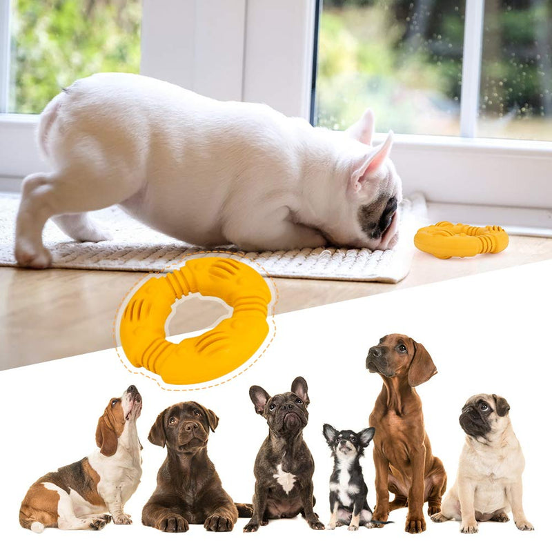 [Australia] - Intsun Small Dog Chew Toys for Aggressive Chewers, Ultra-Tough Durable Puppy Chew Toy, Natural Rubber Teething Chew Toy for Small & Medium Dog 