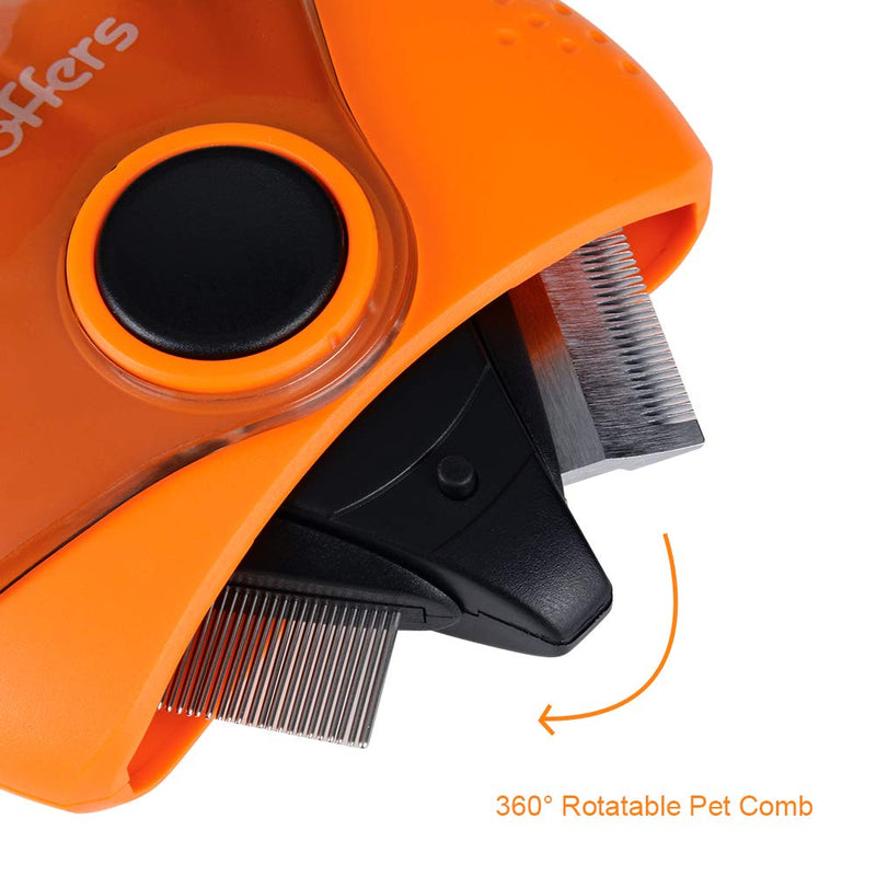 [Australia] - Petoffers Pet Grooming Brush, Portable 3 in 1 Dematting Tool for Dogs and Cats Deshedding Brush Undercoat Rake Comb for Easy Mats & Tangles Removing, Effectively Reduces Shedding by Up to 95% 