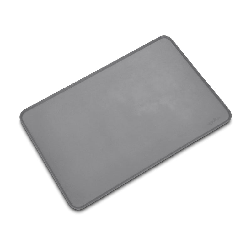 Amazon Basics Silicone Waterproof Pet Food Mat - 60 x 41 cm, Grey 60x41 cm - PawsPlanet Australia