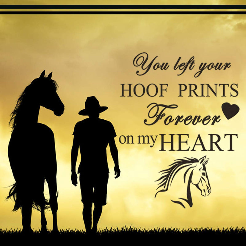 [Australia] - You left hoof prints on my heart Urn Necklace for Ashes Horseshoes Cremation Urn Pendant with 12 Birthstones Memorial Keepsake Jewelry 