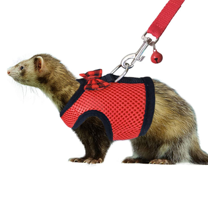 Rabbit harness, adjustable rabbit leash, rabbit harness, rabbit harness, mesh rabbit harness with leash, breathable rabbit leash for small animals, hamsters, guinea pigs, cats, pack of 2 - PawsPlanet Australia