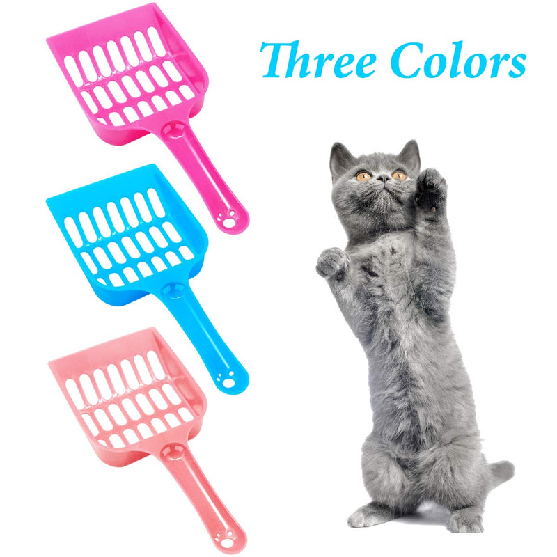 BoloShine 3 Pcs Cat Litter Scoop, ABS Plastic Poop Spreading Feeder Shovel Scoop Pet Kitten Litter Food Pickers Sifter Tool for Dog Cat Sand Toilet Cleaning Supplies - PawsPlanet Australia