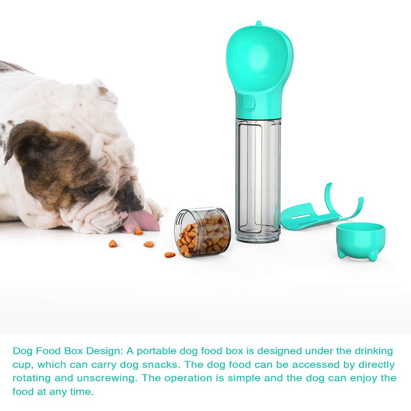 [Australia] - PetHaven Dog Water Bottle 4 in 1 Portable Pet Water Bottle Bowl,Food Holder,Poop Bag Holder-Walking Travel Hiking - Large 500ml Drinking Water Dispenser - (Poop Bag Included) 