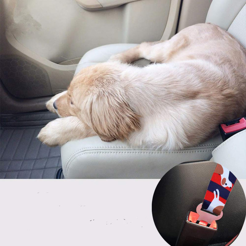 Dasing Dog Car Seat Belt Adjustable Safety for Dogs Cats Pets Plaid Dot Print Dog Harness Vehicle Seatbelt Pet Supplies Travel Clip Pet Dog Seat Belt Striped - PawsPlanet Australia