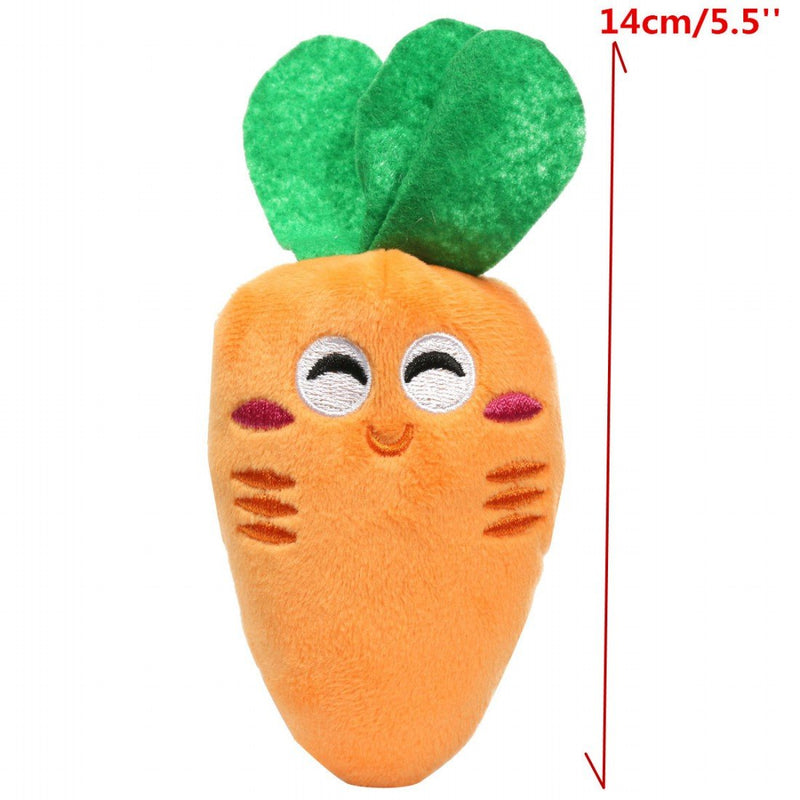 Kungfu Mall Dog Puppy Cat Vegetable Carrot Sound Voice Plush Toy - PawsPlanet Australia