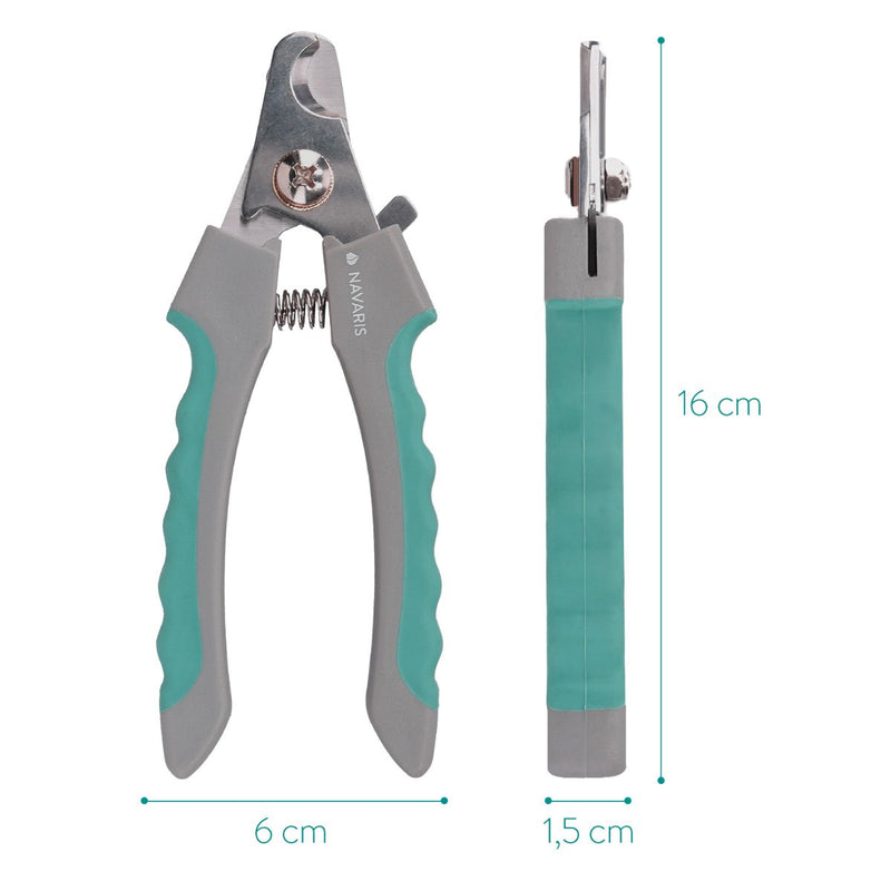 Navaris Professional Dog Nail Clippers - Big Claw Scissors for Medium and Large Breeds - Pet Care Salon Grooming Trimmer with Safety Guard and Lock - PawsPlanet Australia