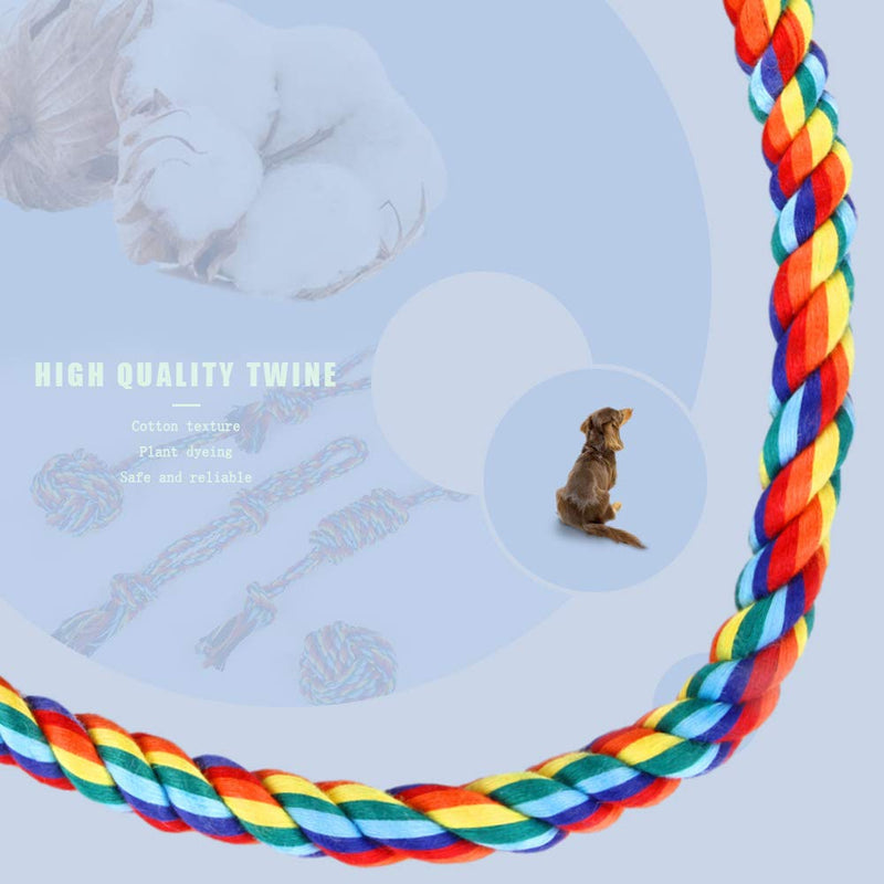 SENDILI 4 Pieces Dog Rope Toys - Natural Cotton Chew Toys Puppy Small and Medium Dogs Interactive Rope Toy for Chewing, Teething, Tug of War - PawsPlanet Australia